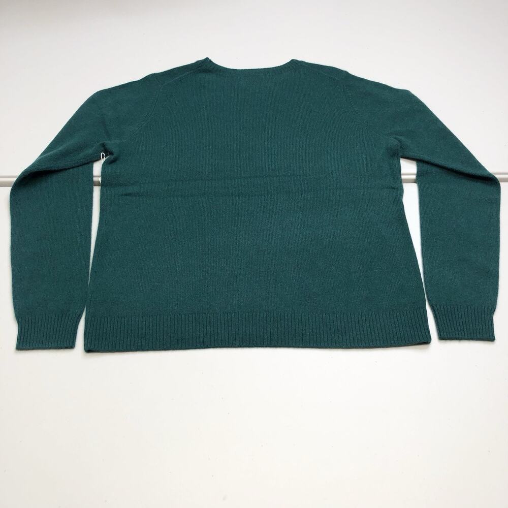 Caslon Women’s 100% Cashmere Crewneck Sweater Green Size Large - Picture 8 of 8